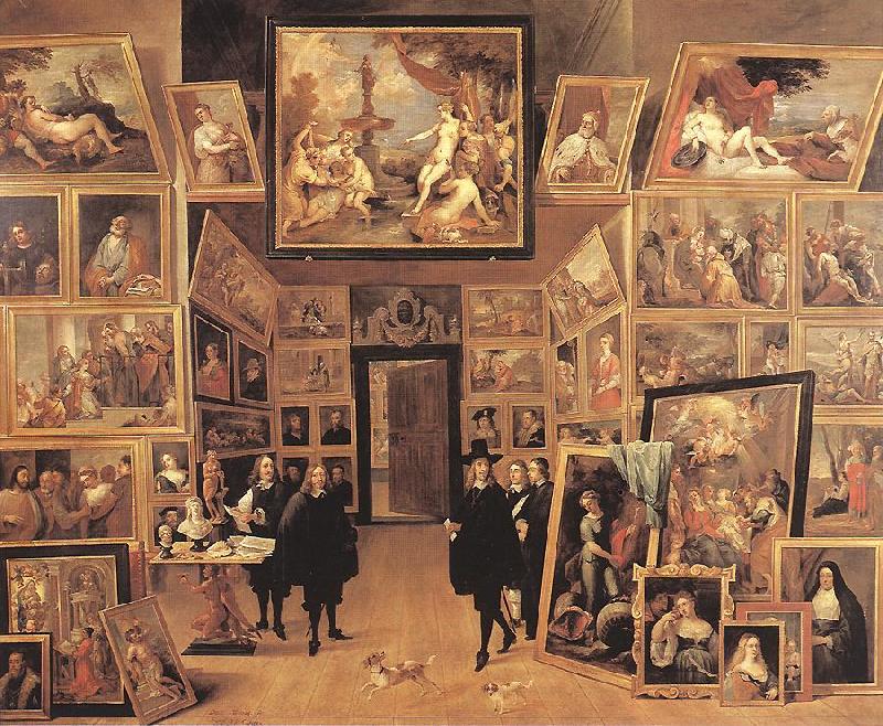 TENIERS, David the Younger Archduke Leopold Wilhelm in his Gallery fyjg France oil painting art